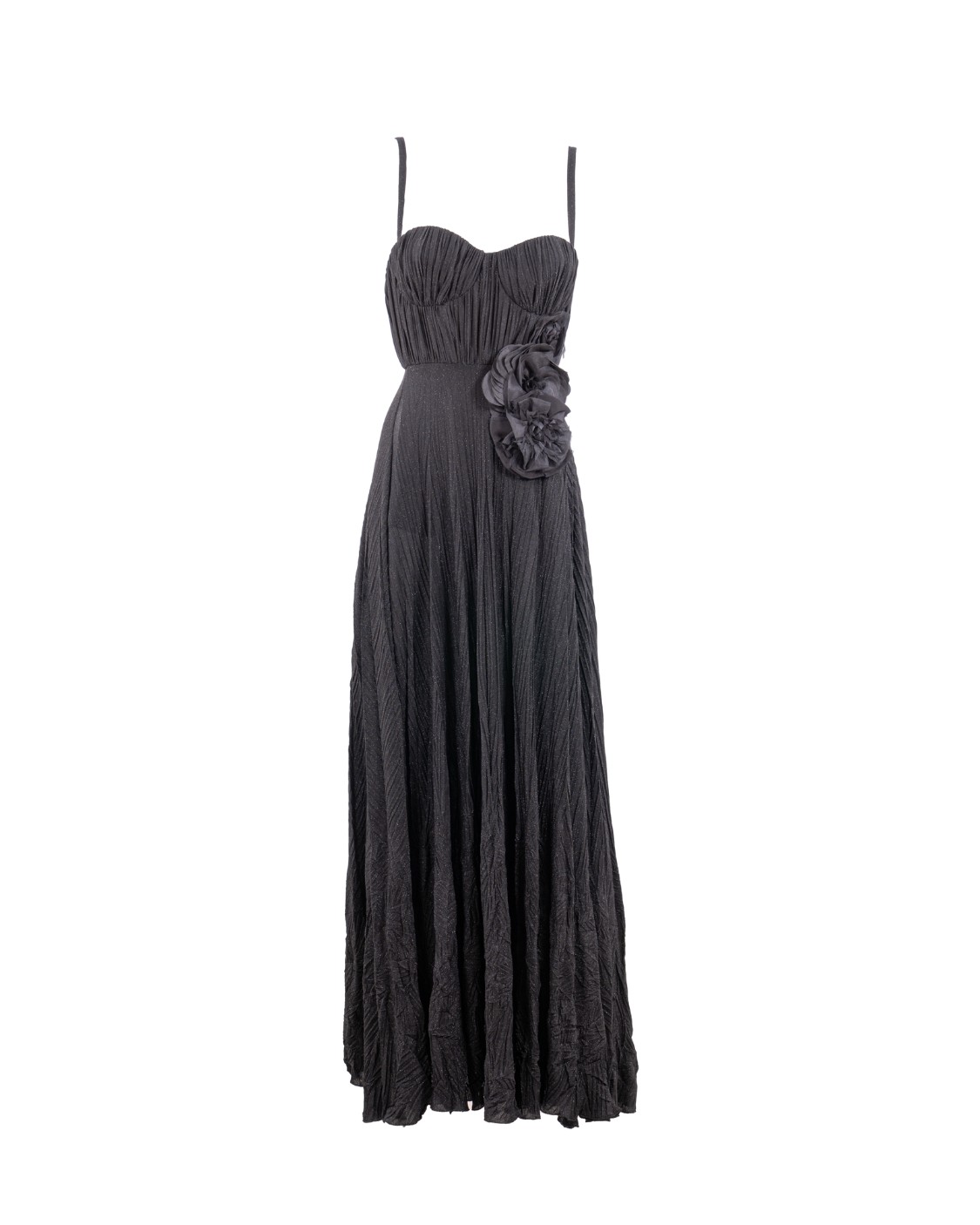 shop ELISABETTA FRANCHI  Abito: Elisabetta Franchi abito Red Carpet in jersey lurex con fiore ricamato.
Spalline regolabili.
Dettaglio floreale coordinato.
Zip invisibile sul fianco.
Vestibilità slim.
Composizione: 63%Viscosa 17%Poliestere 15%Poliammide 05%Elastane.
Made in Italy.. ABR2252E2-110 number 2672484